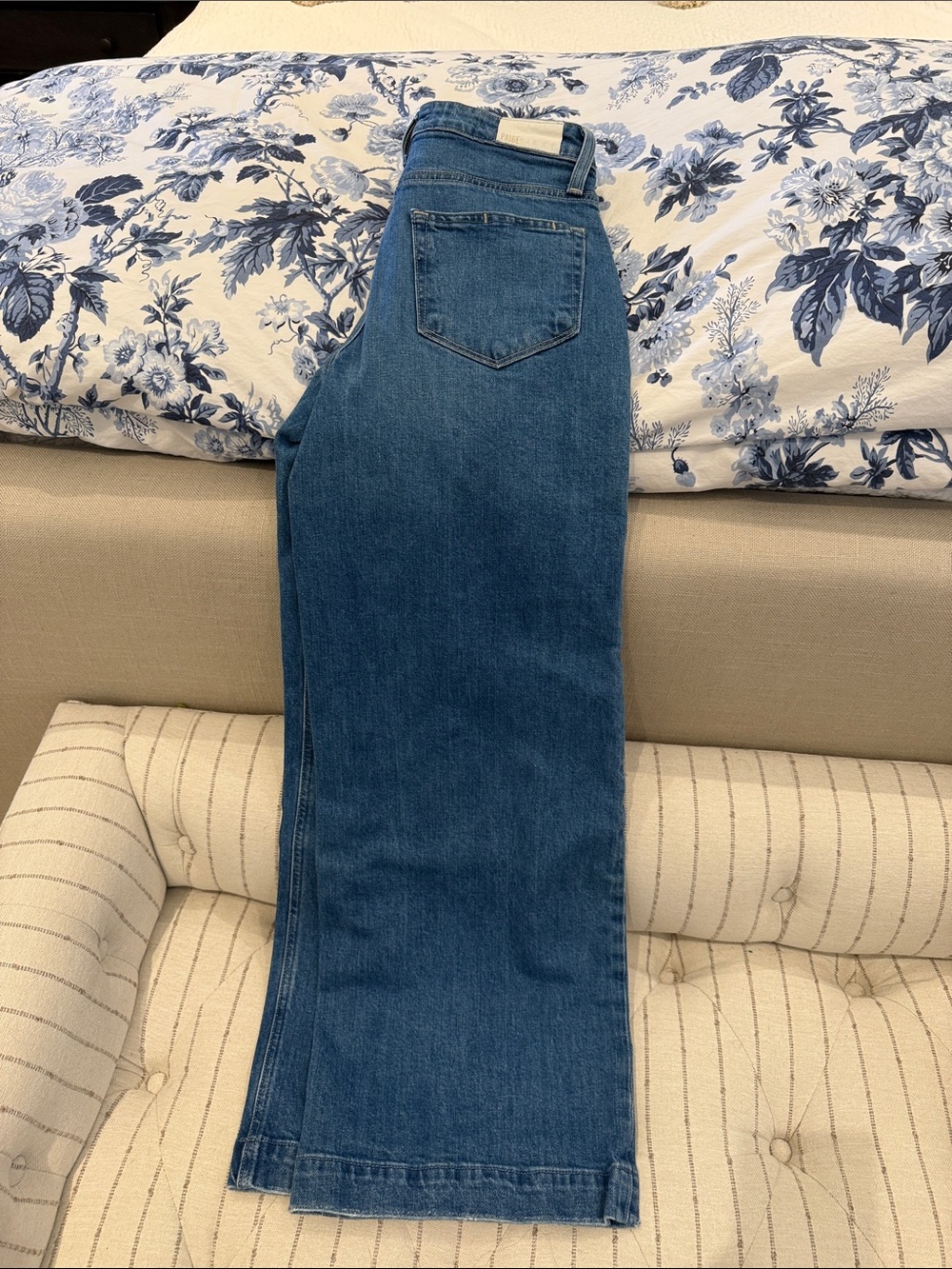 PAIGE HARPER Classic Blue High-Rise Wide Leg Jeans - Picture 2 of 4